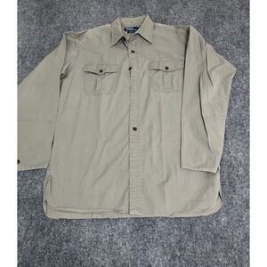 Polo Ralph Lauren Tobias  Button Up Shirt Long Sleeve Green  Cotton Size M